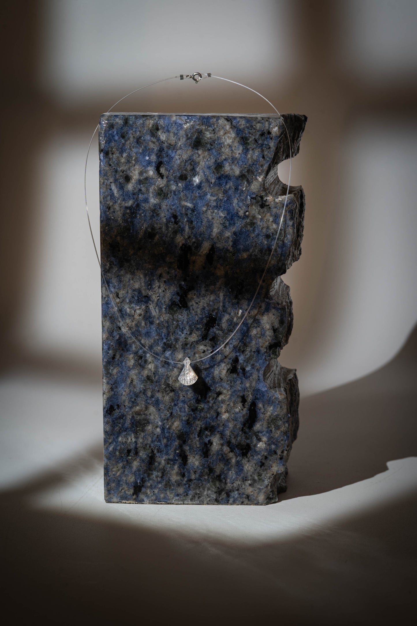 Nylon Necklace with Silver 925 Clasp - 40 cm