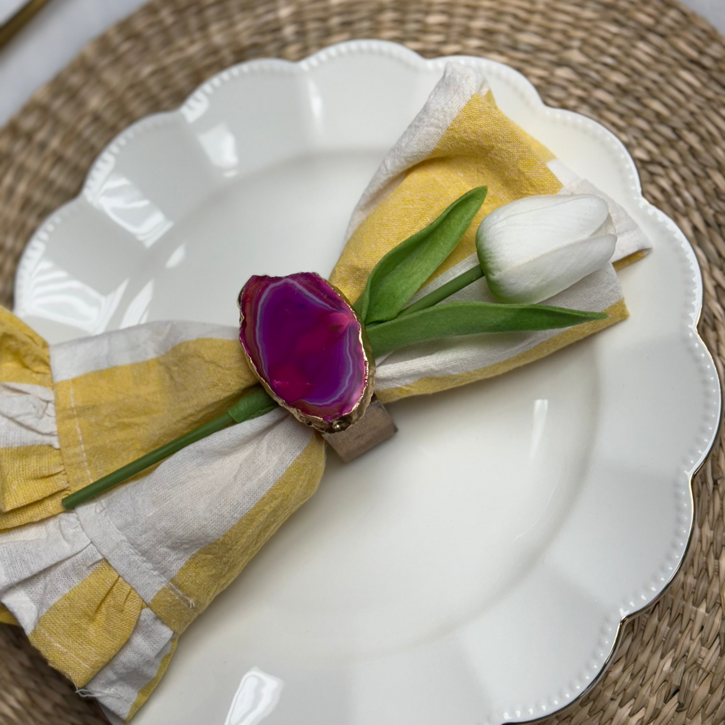 Agate Napkin Ring - Set of 2