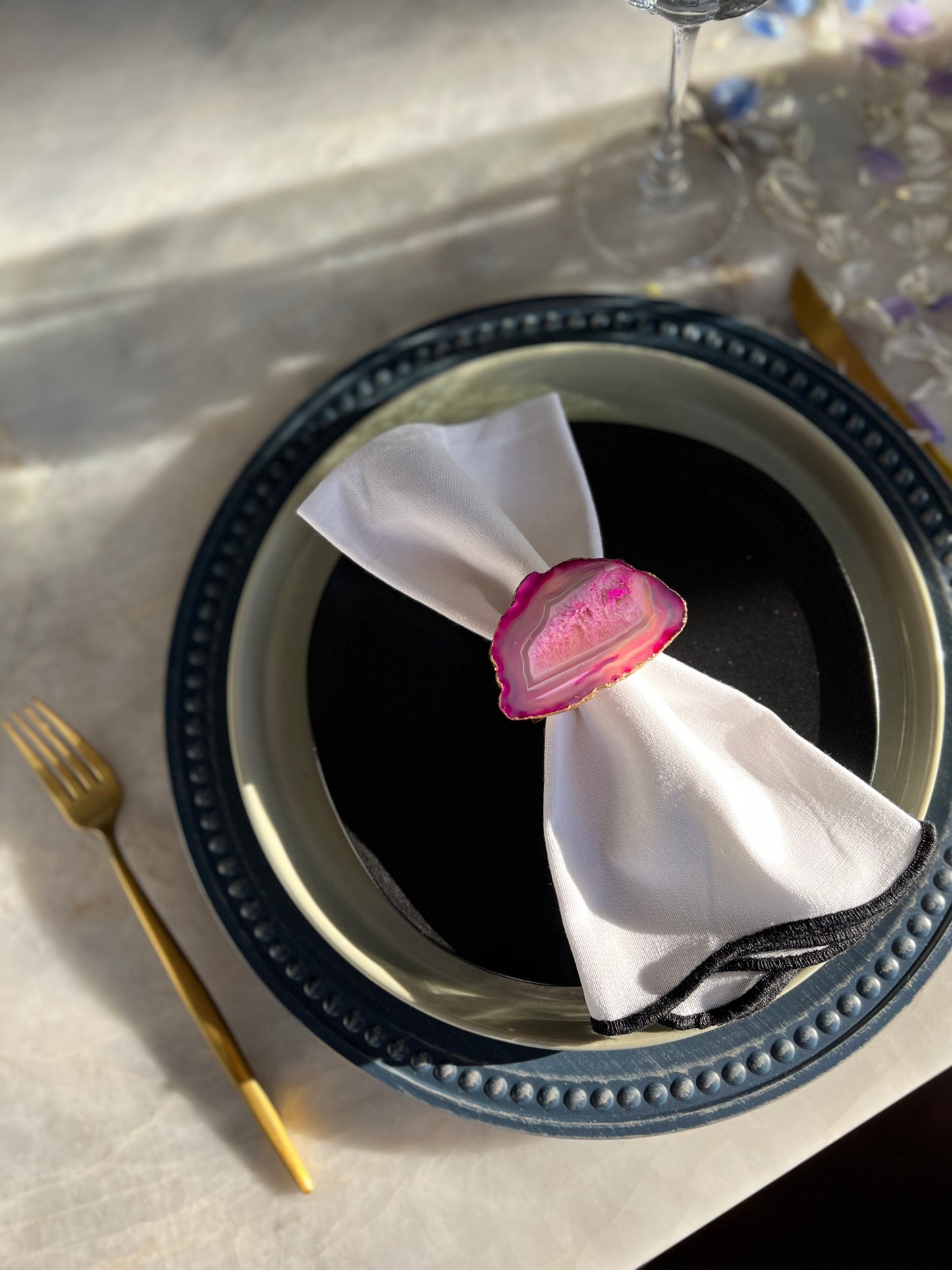 Agate Napkin Ring - Set of 2