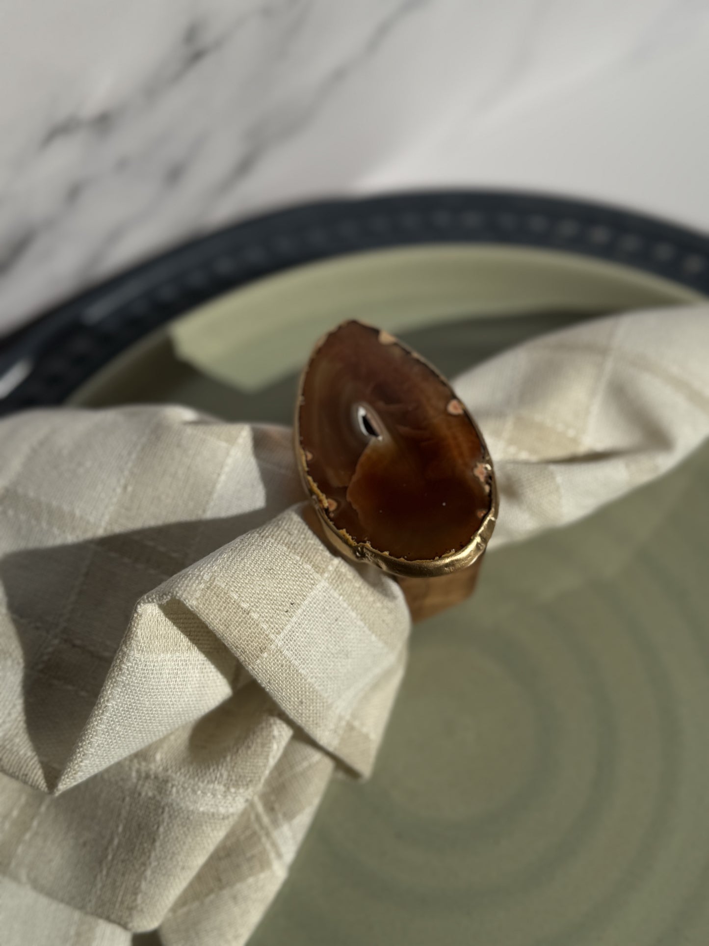 Agate Napkin Ring - Set of 2