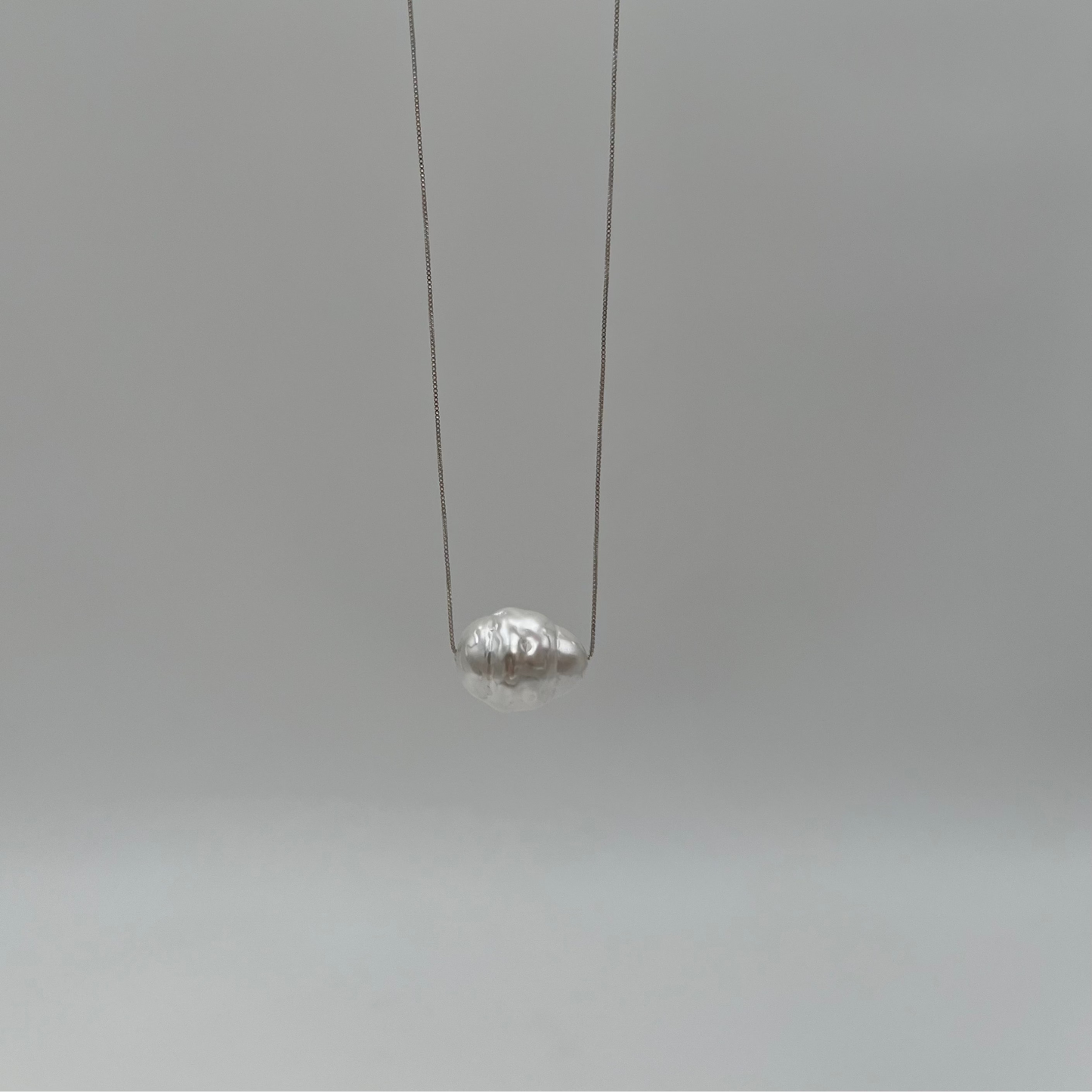 Freshwater Baroque Pearl Necklace with Silver 925 - 40 cm