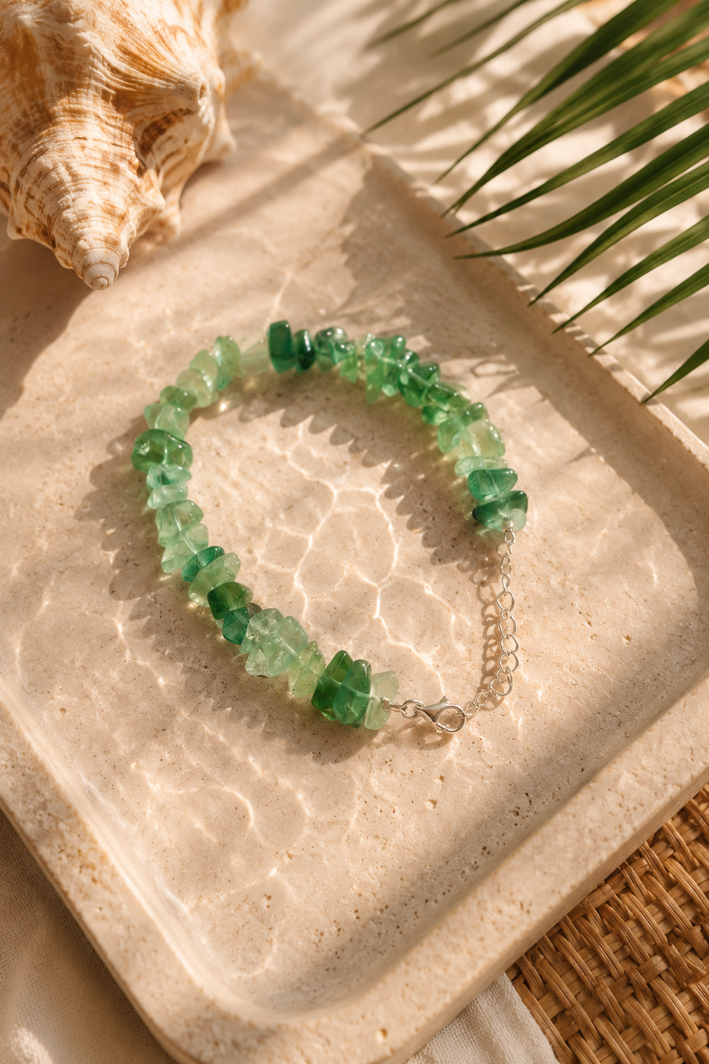Bracelet - Green Fluorite with Silver 925
