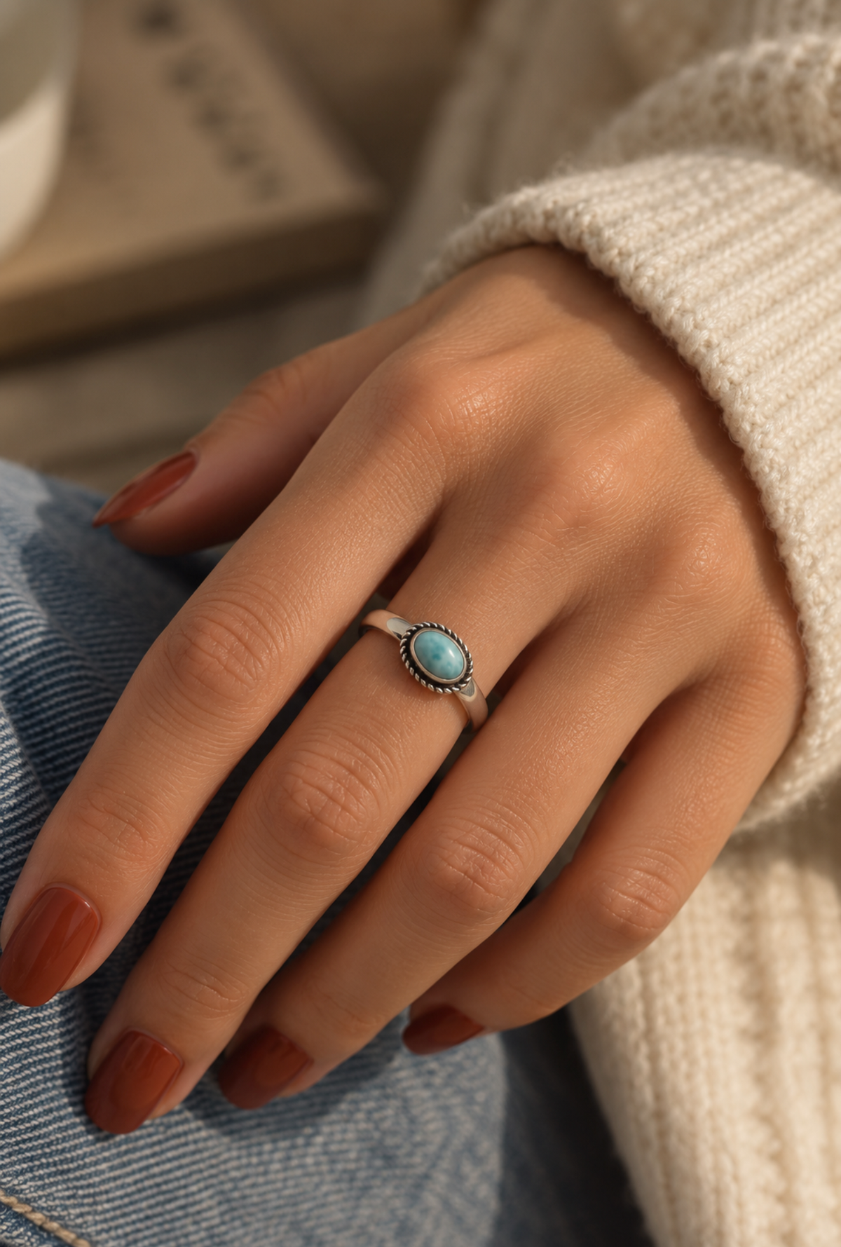 Ring - Larimar with Silver 925