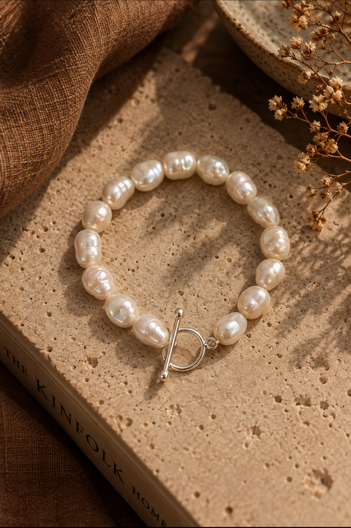 Bracelet - Rice Pearl with Silver 925