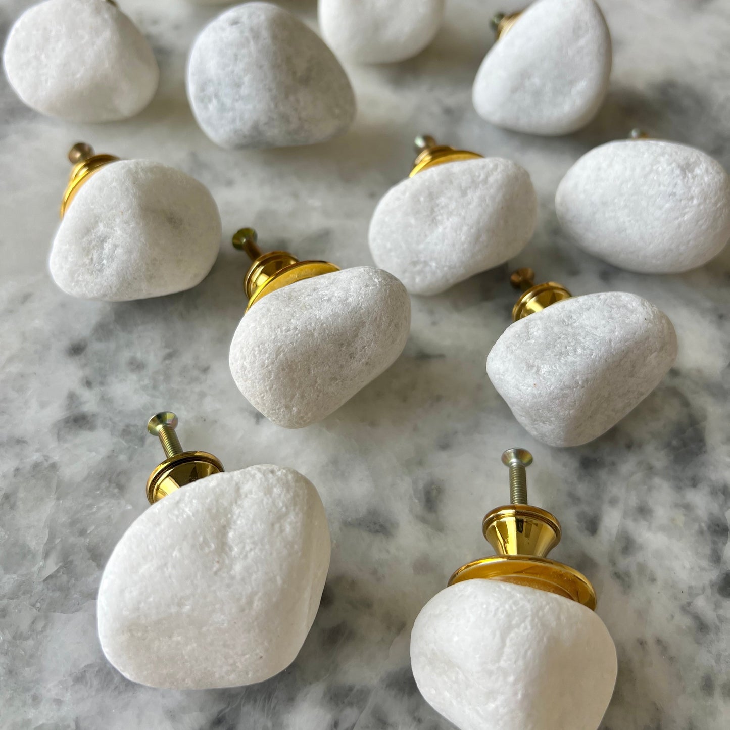 Natural Stone Knobs: Amethyst or Marble