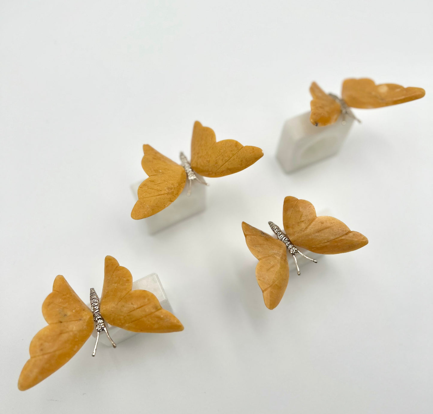 Handcrafted Natural Stone Napkin Rings (sets of 4)