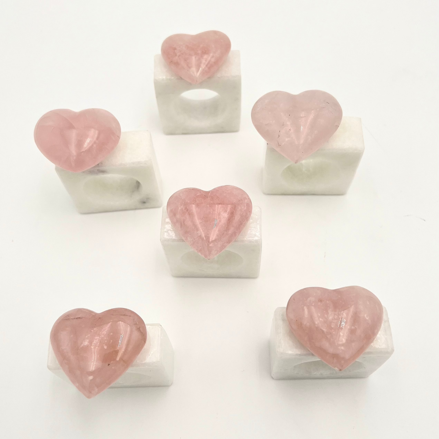 Handcrafted Natural Stone Napkin Rings (sets of 6)
