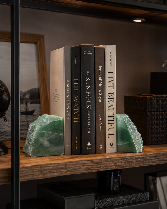 Bookend - Green Quartz (set of 2 pcs)