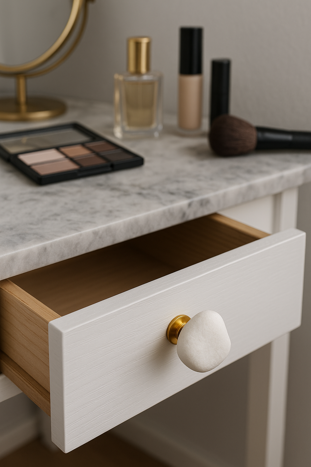 Natural Stone Knobs: Amethyst or Marble