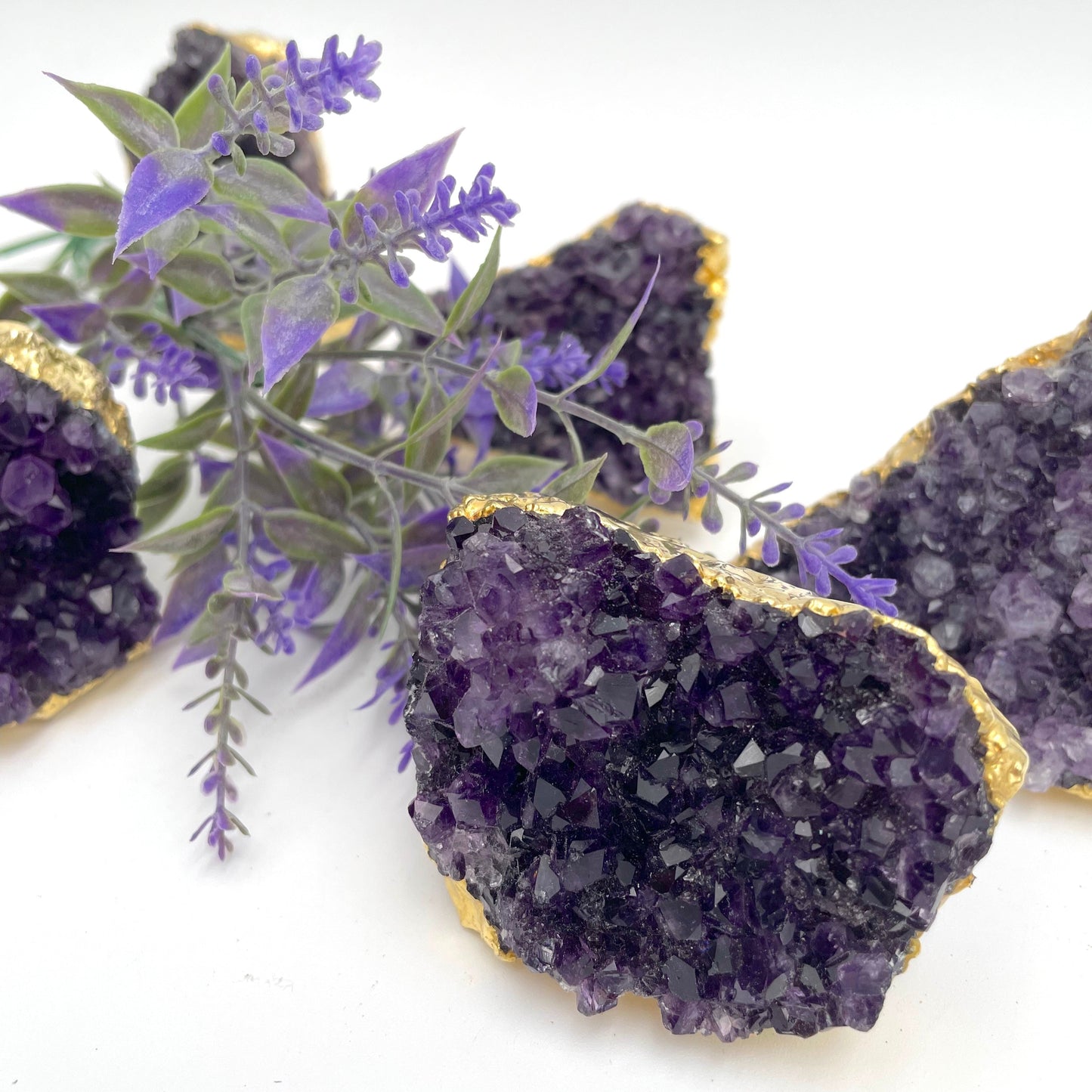 Natural Stone Knobs: Amethyst or Marble