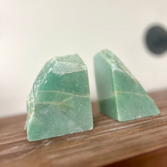 Bookend - Green Quartz (set of 2 pcs)