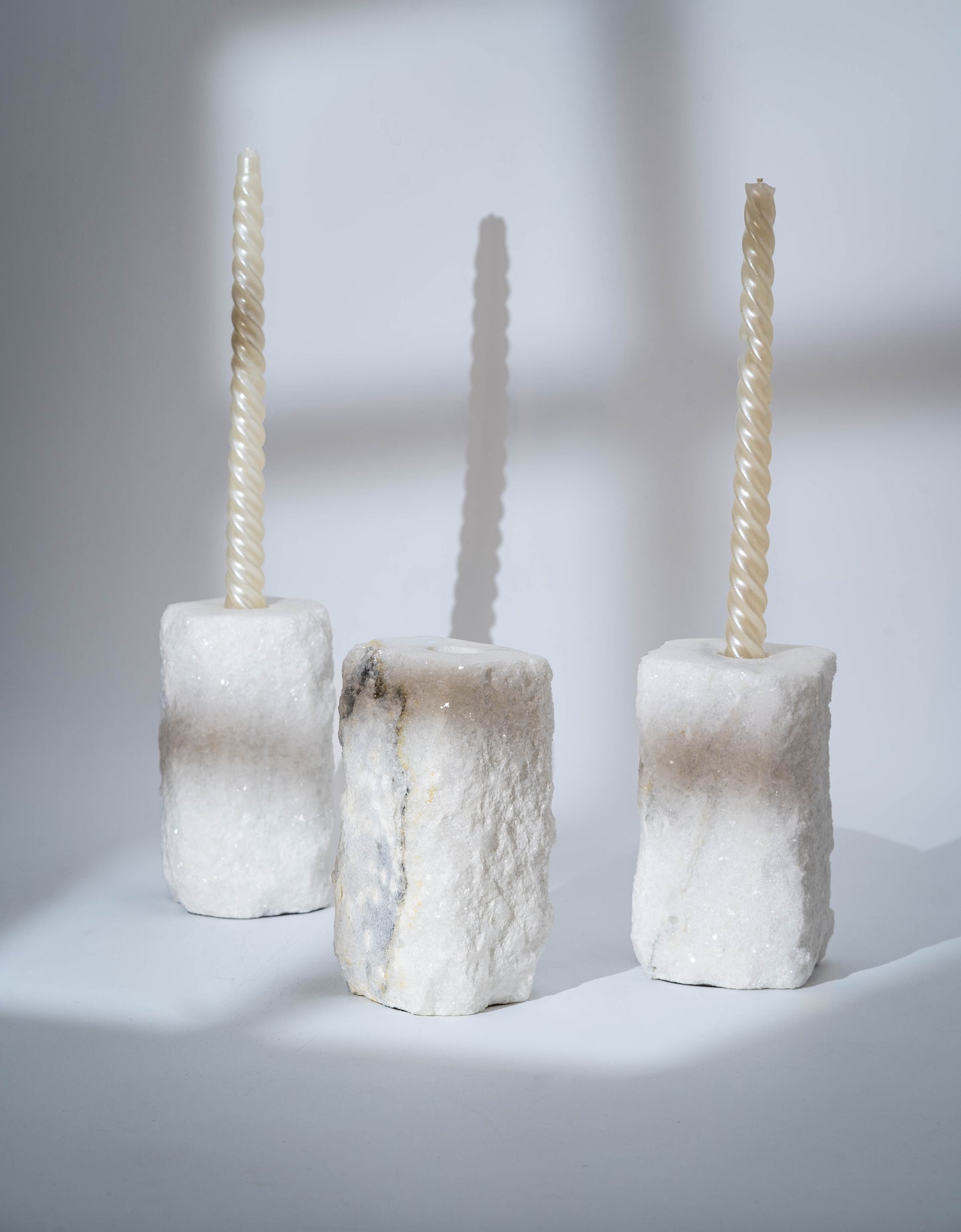 Taper Candle Holder - White Marble