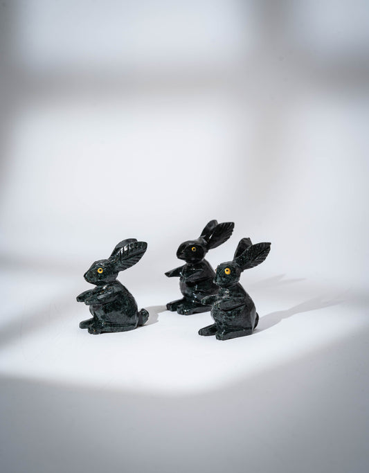 Bunny Mini - Black Marble Sculpture