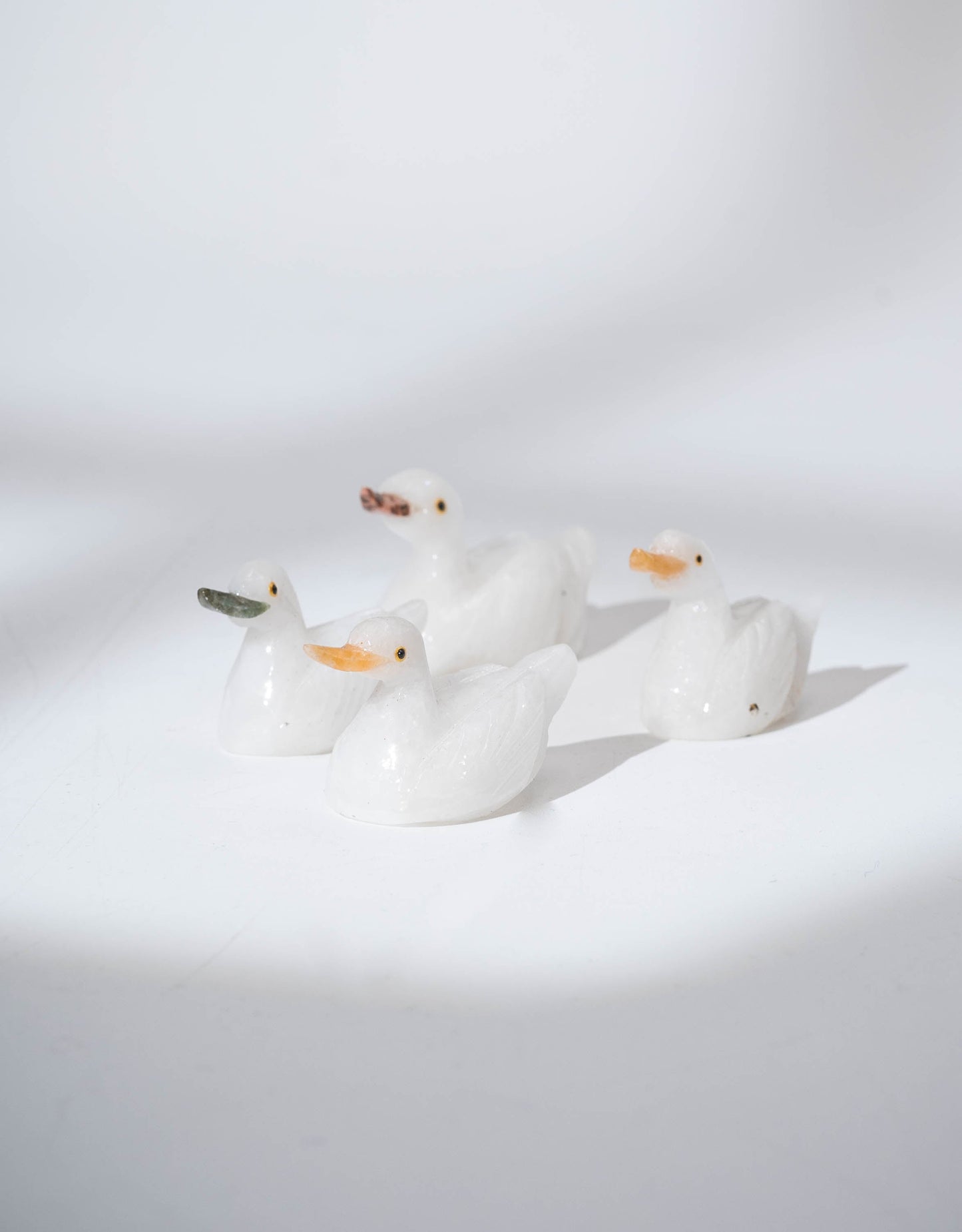 Duck White Marble Mini Sculpture