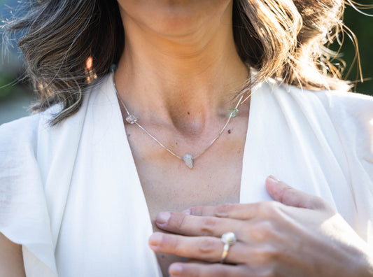Necklace - Natural Stones with Silver 925