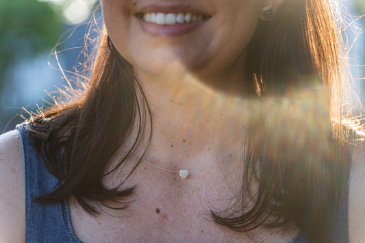 Necklace - Heart - Mother of Pearl with Silver 925
