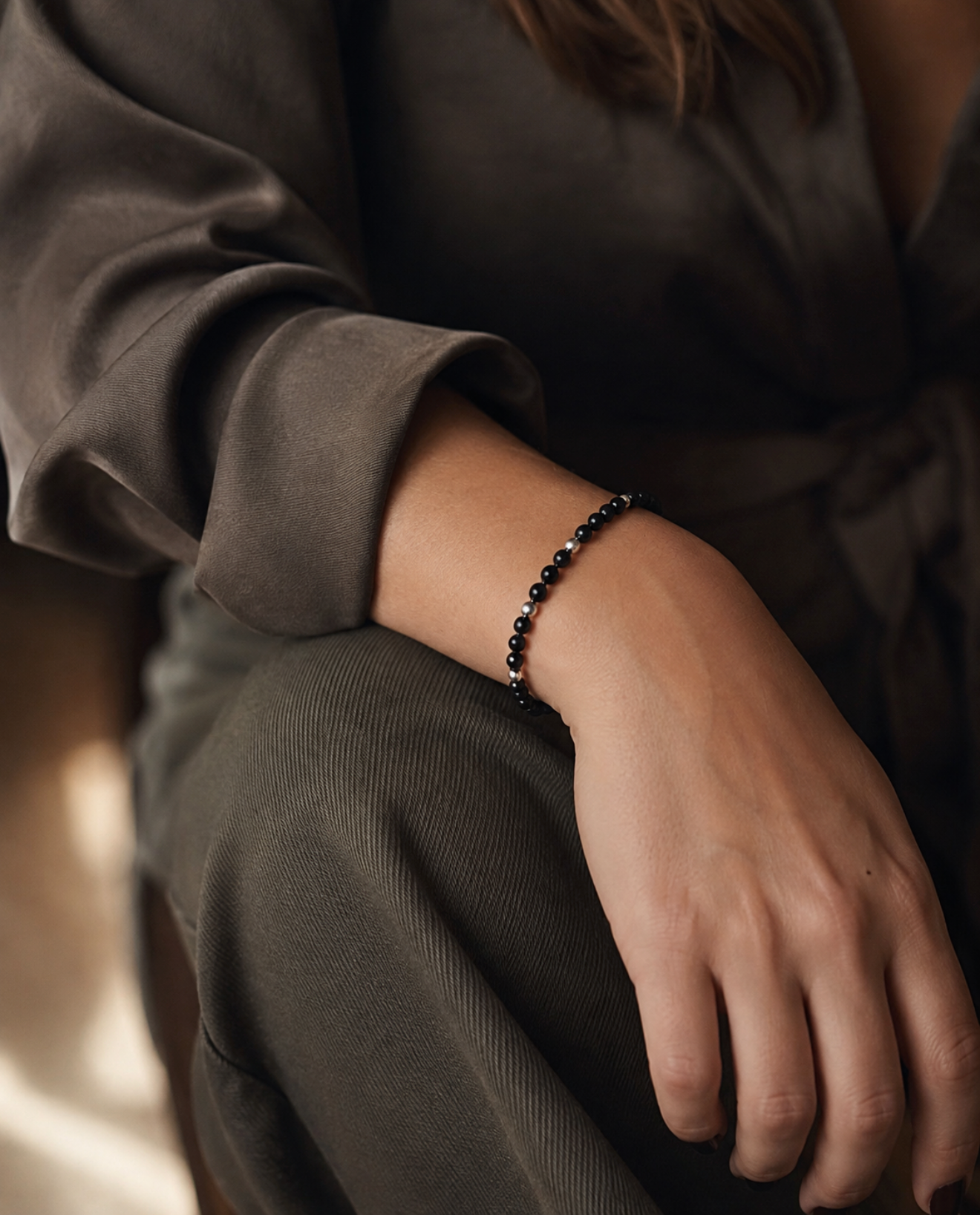 Bracelet - Black Agate with Silver 925