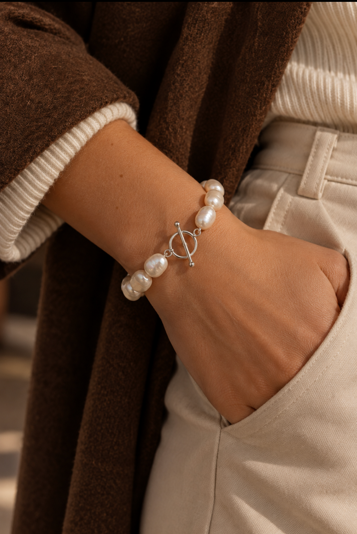 Bracelet - Rice Pearl with Silver 925