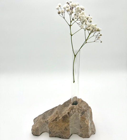 Spain Dark Emperador Marble Flower Vase