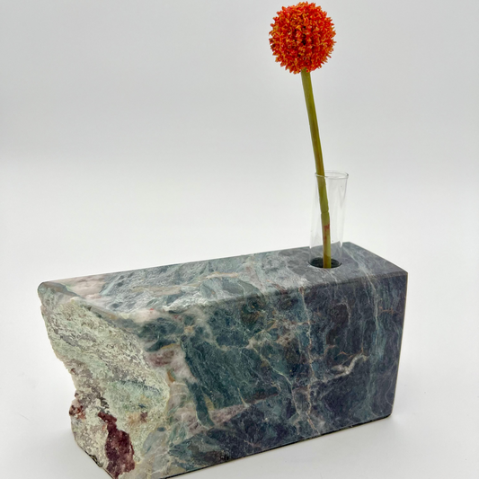 Jade Brazilian Natural Stone Flower Vase
