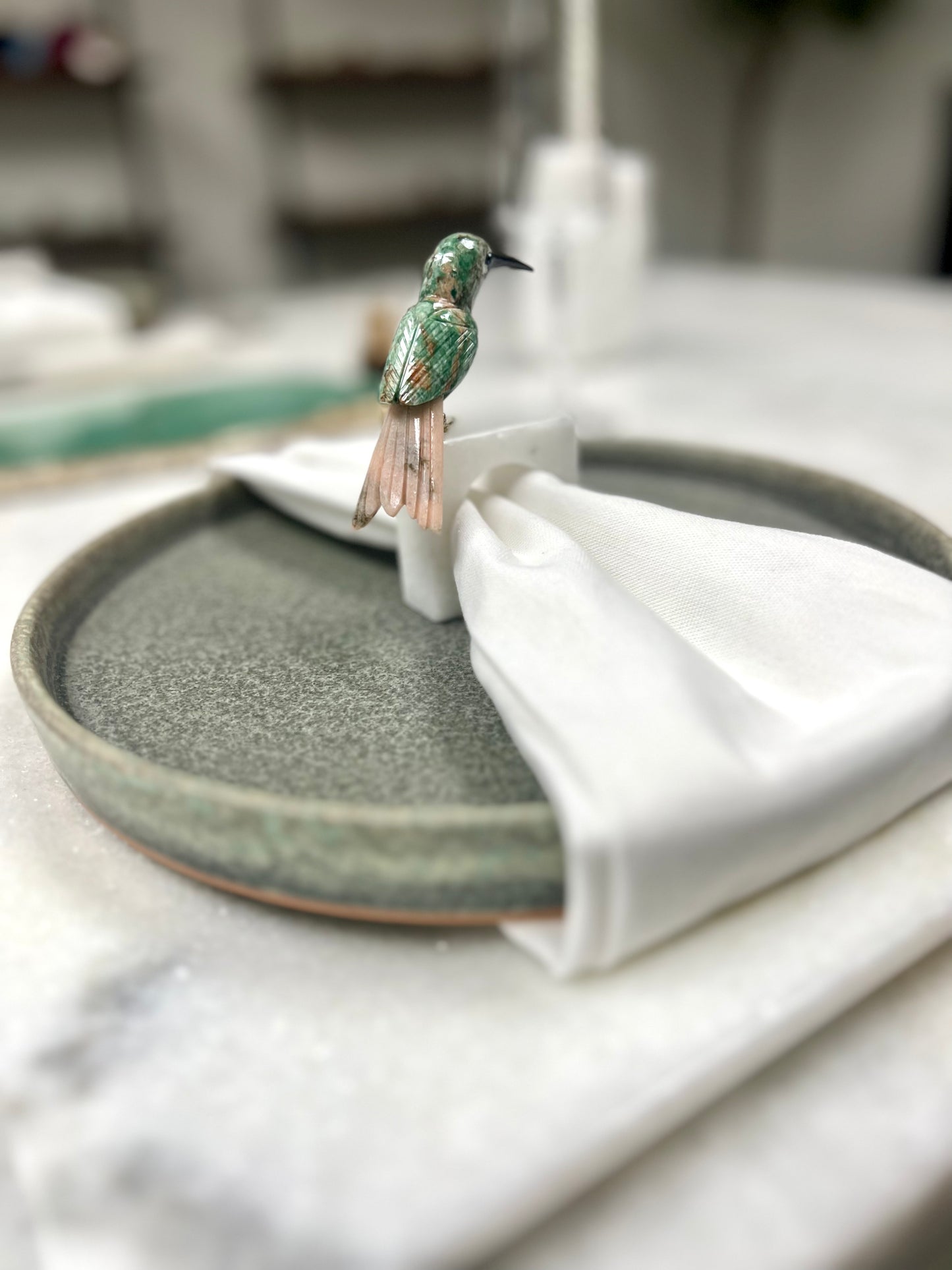 Handcrafted Natural Stone Napkin Rings (sets of 4 and 6)