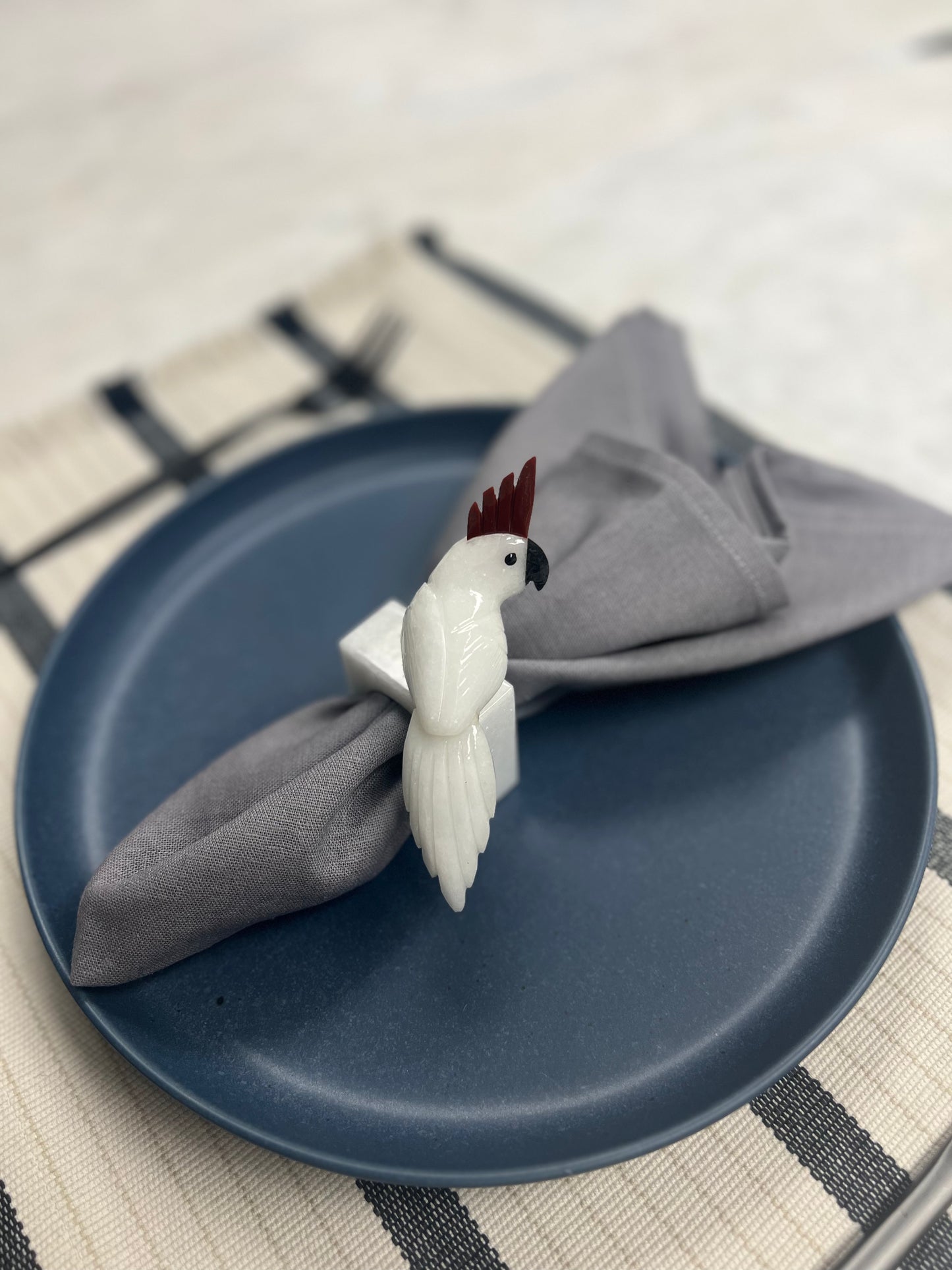 Handcrafted Natural Stone Napkin Rings (sets of 4 and 6)