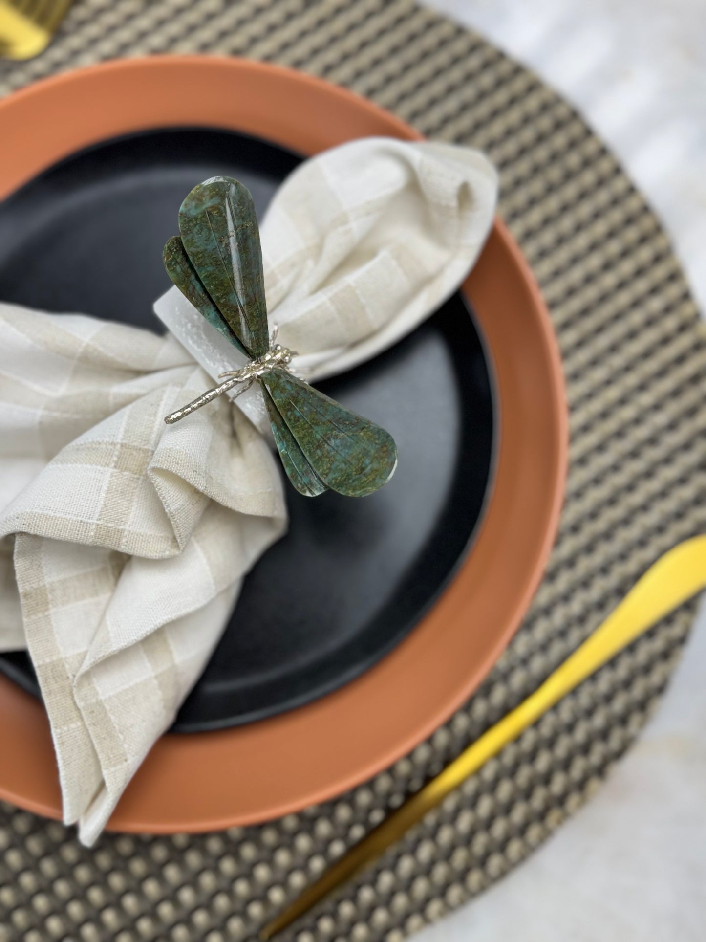 Handcrafted Natural Stone Napkin Rings (sets of 4 and 6)