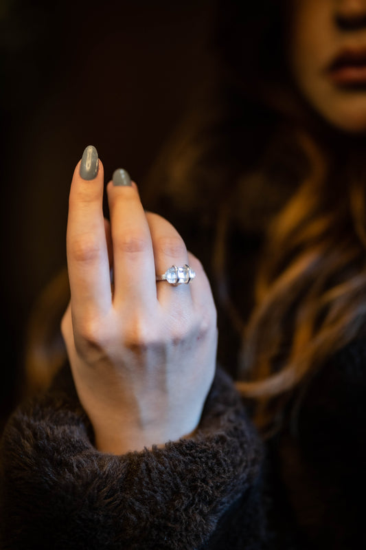 Silver 925 Ring with Natural Stones