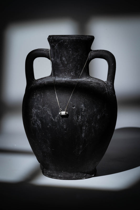 Howlite Necklace with Silver 925 - Size: 40 cm + 3 cm extension