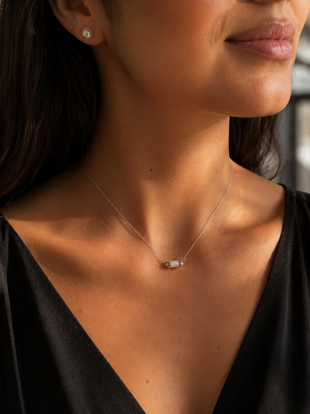 Necklace - Howlite with Silver 925