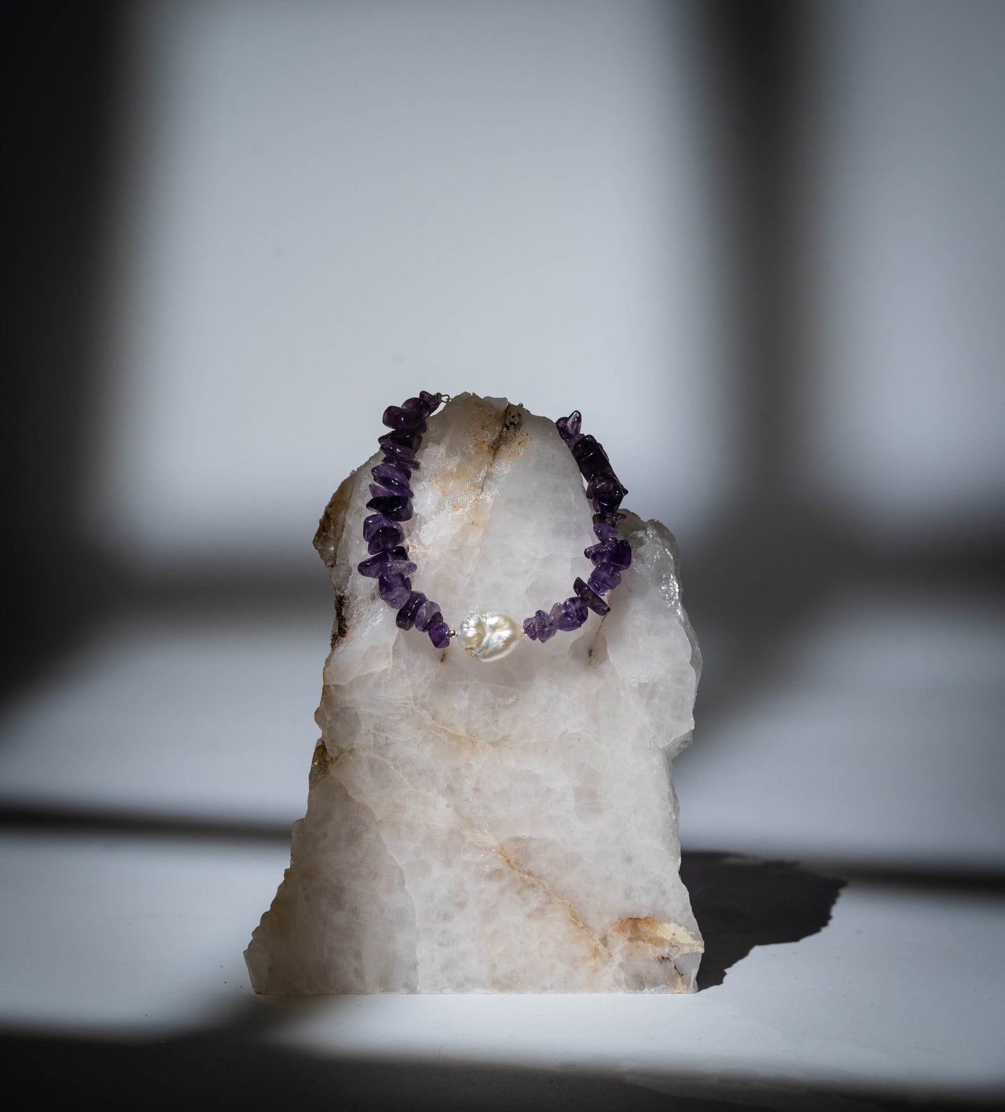 Biwa Pearl Bracelet with Silver 925 - Size: 16 cm + 3 cm extension