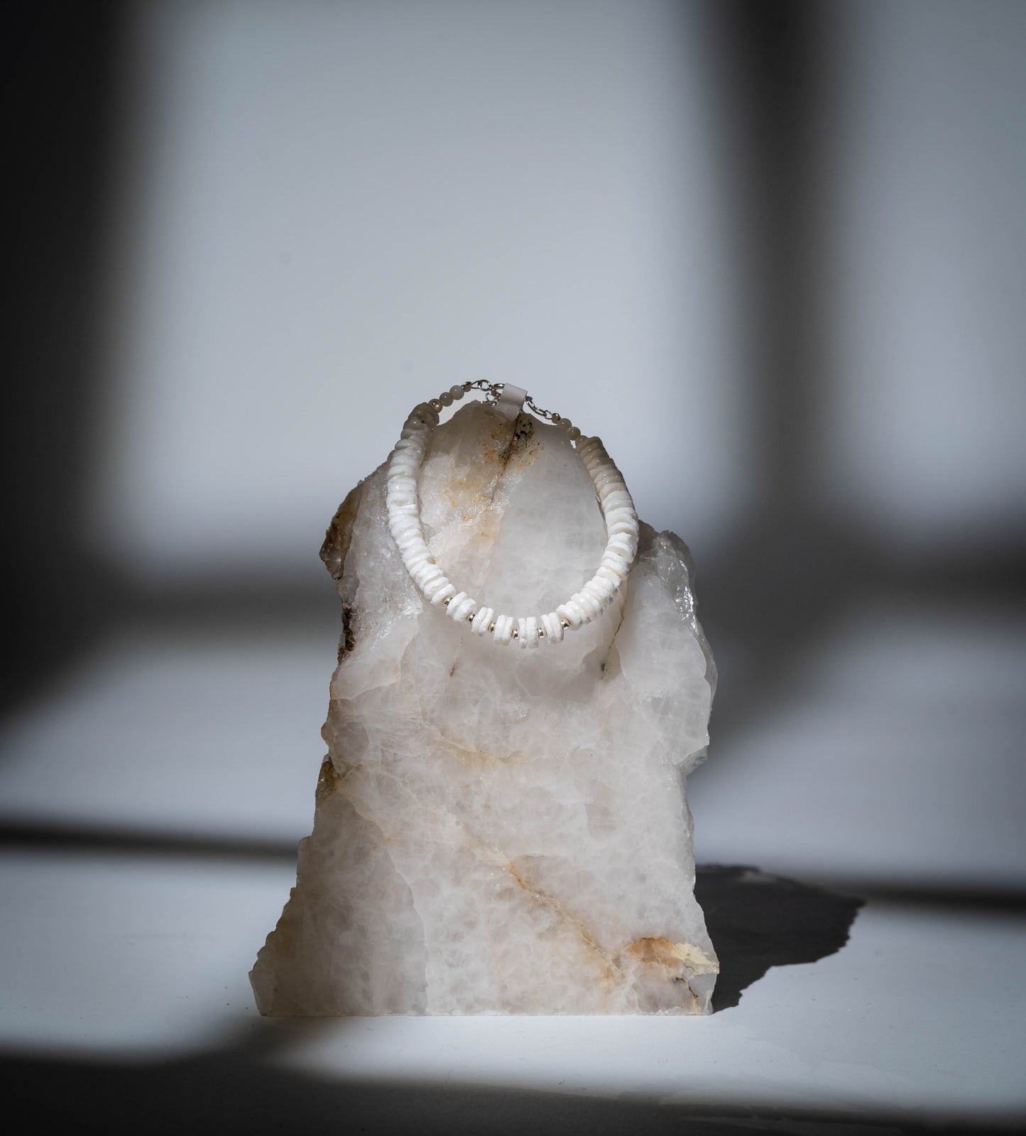 Rondelle Shell Bracellet with Silver 925 - Size: 16 CM