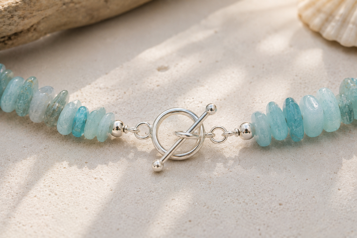 Bracelet and Medal - Aquamarine with Silver 925