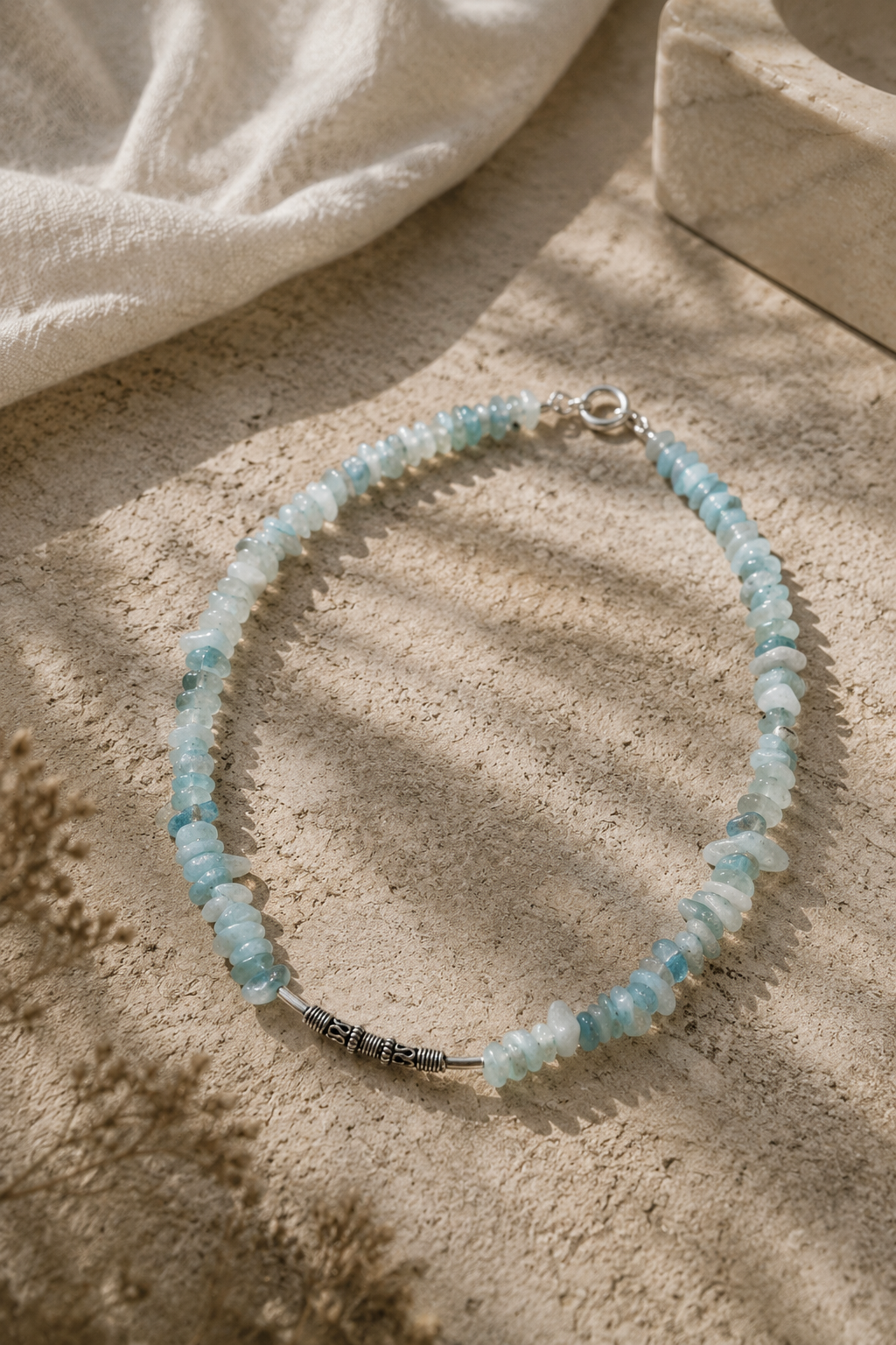 Necklace - Aquamarine with Silver 925