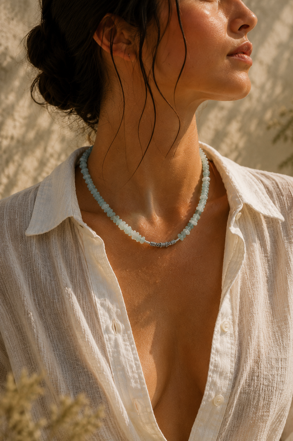 Necklace - Aquamarine with Silver 925