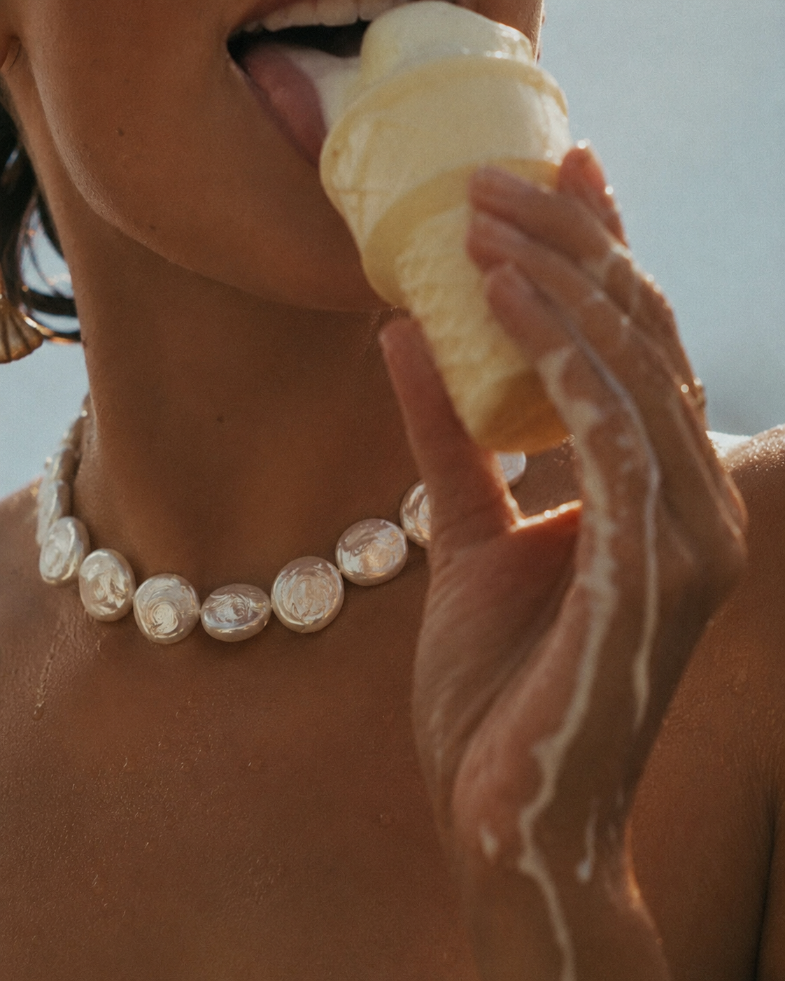 Necklace - Coin Pearls with Silver 925