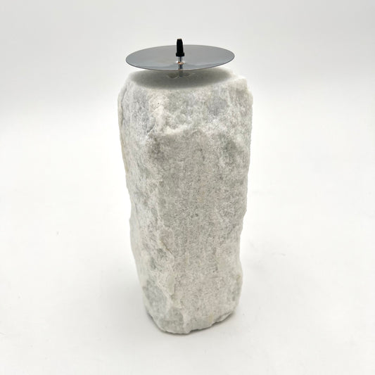 Pilar Candle Holders - White Marble