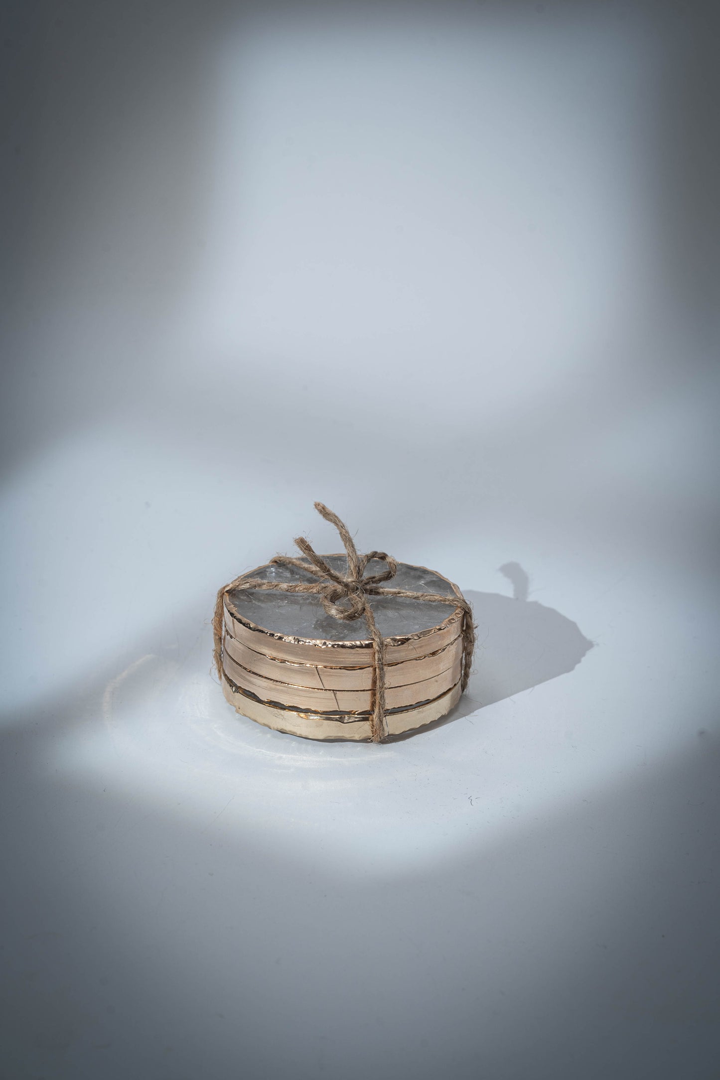 Clear Quartz Coasters - Set of 4