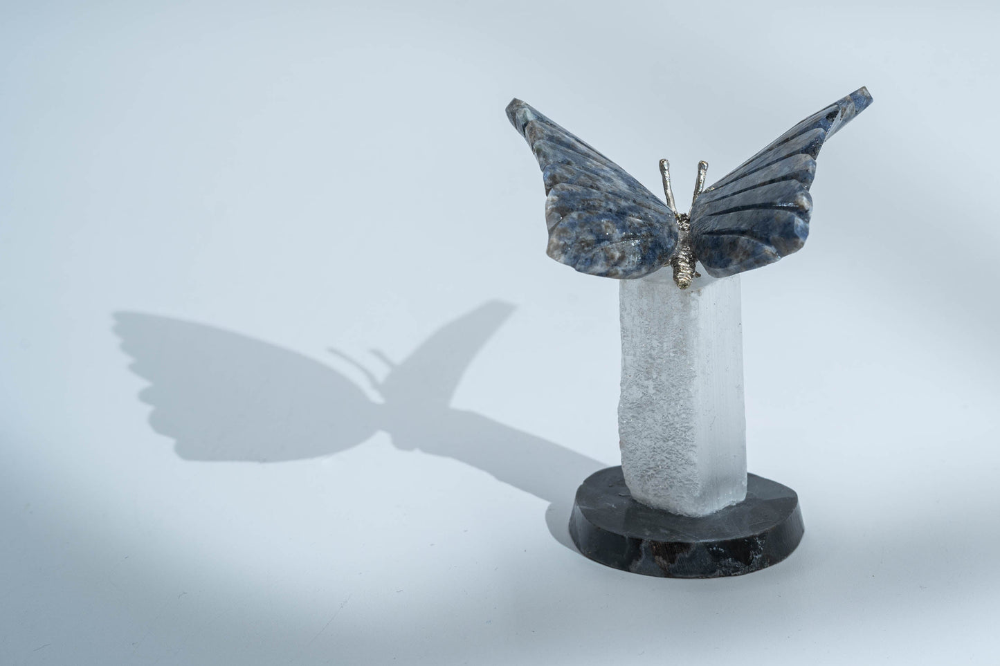 Butterfly on Natural Stone Base