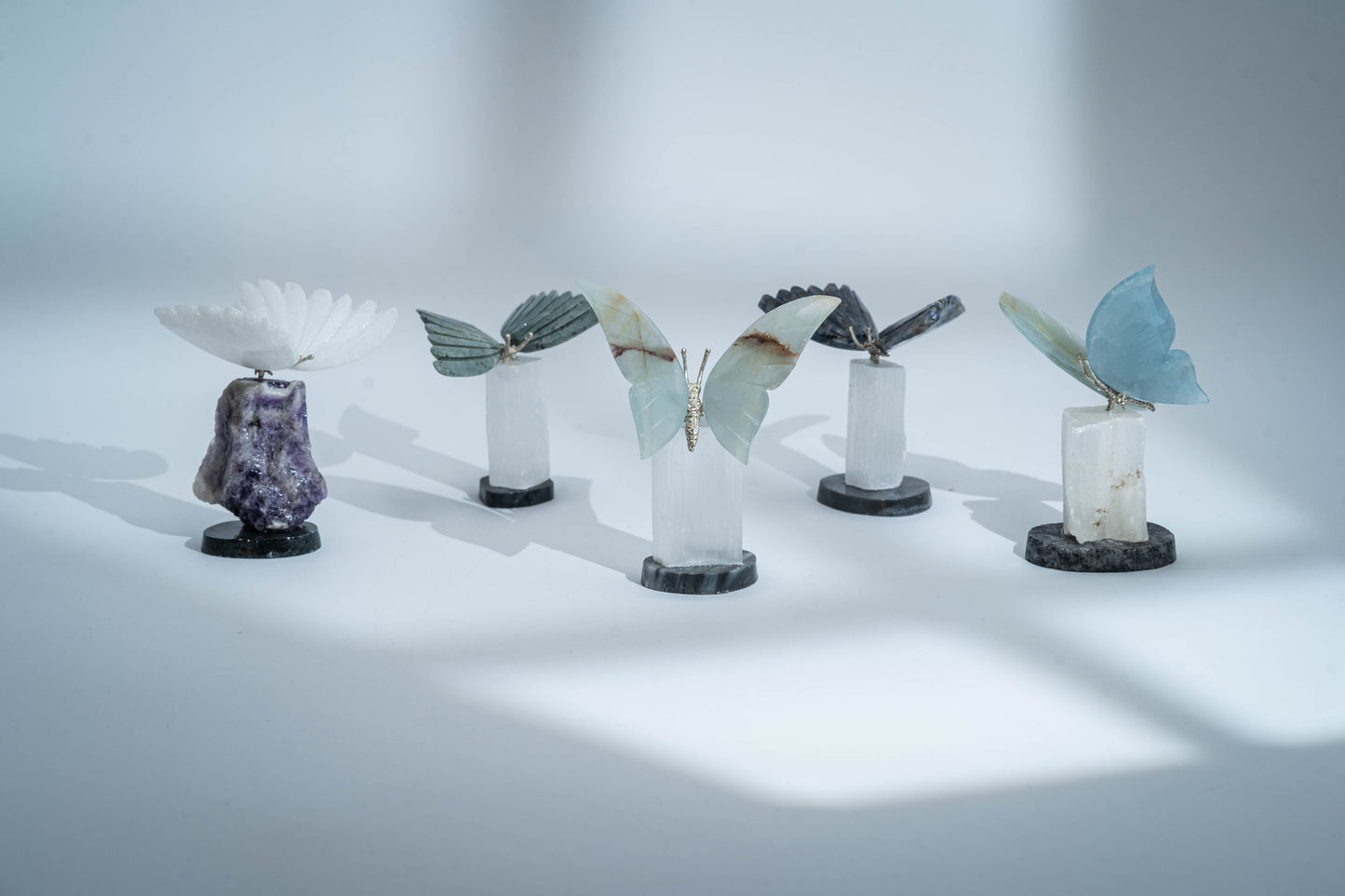 Butterfly on Natural Stone Base