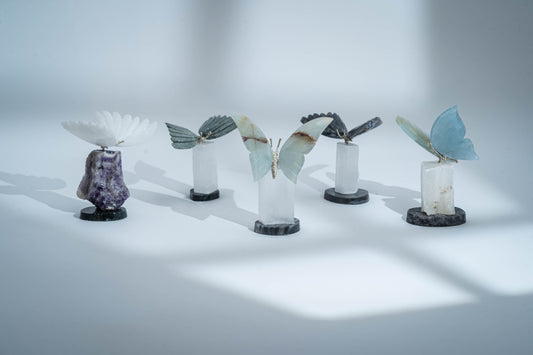 Butterfly on Natural Stone Base