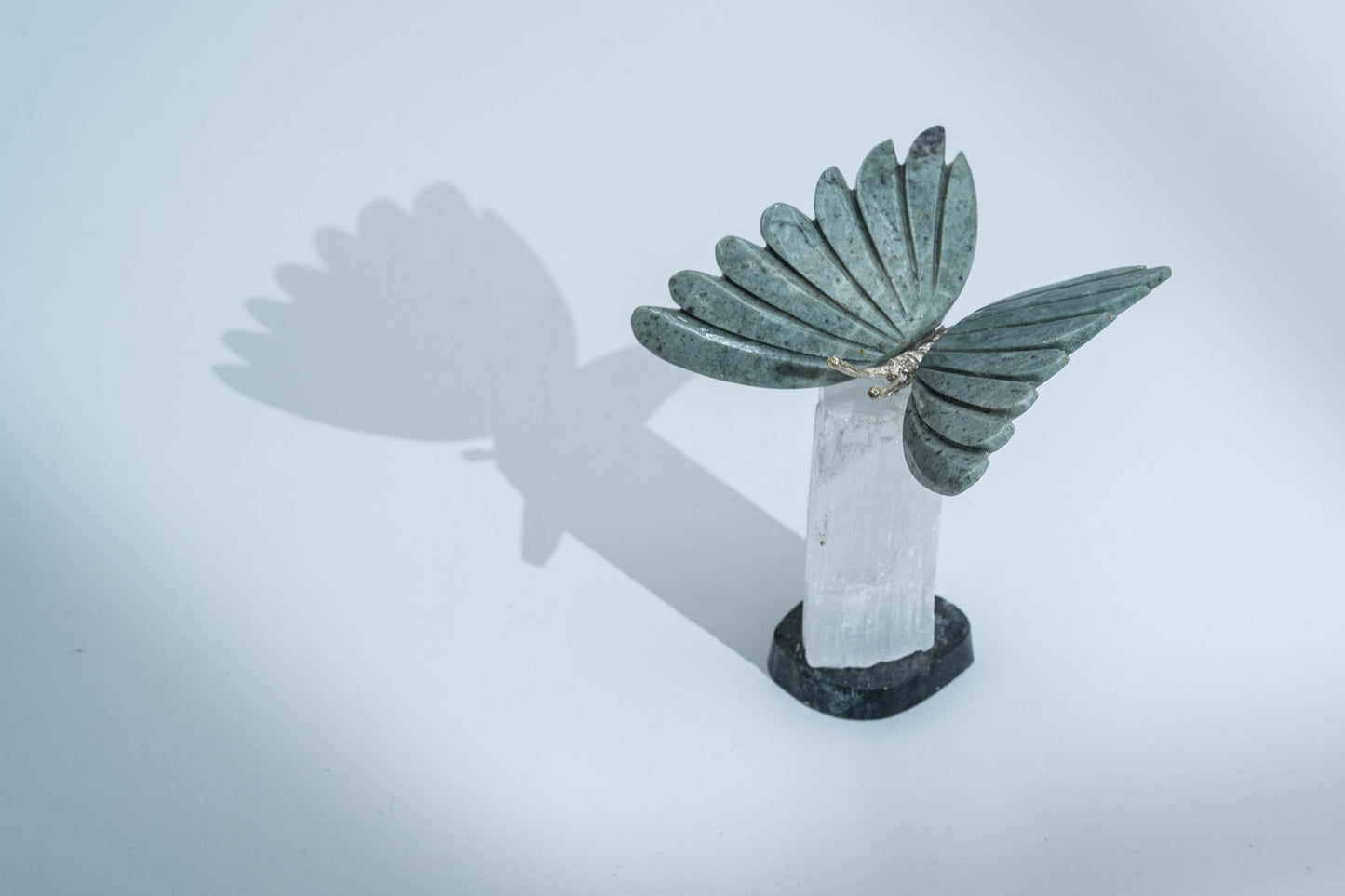Butterfly on Natural Stone Base