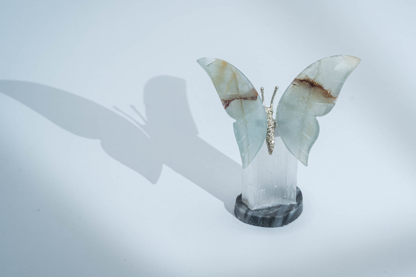 Butterfly on Natural Stone Base