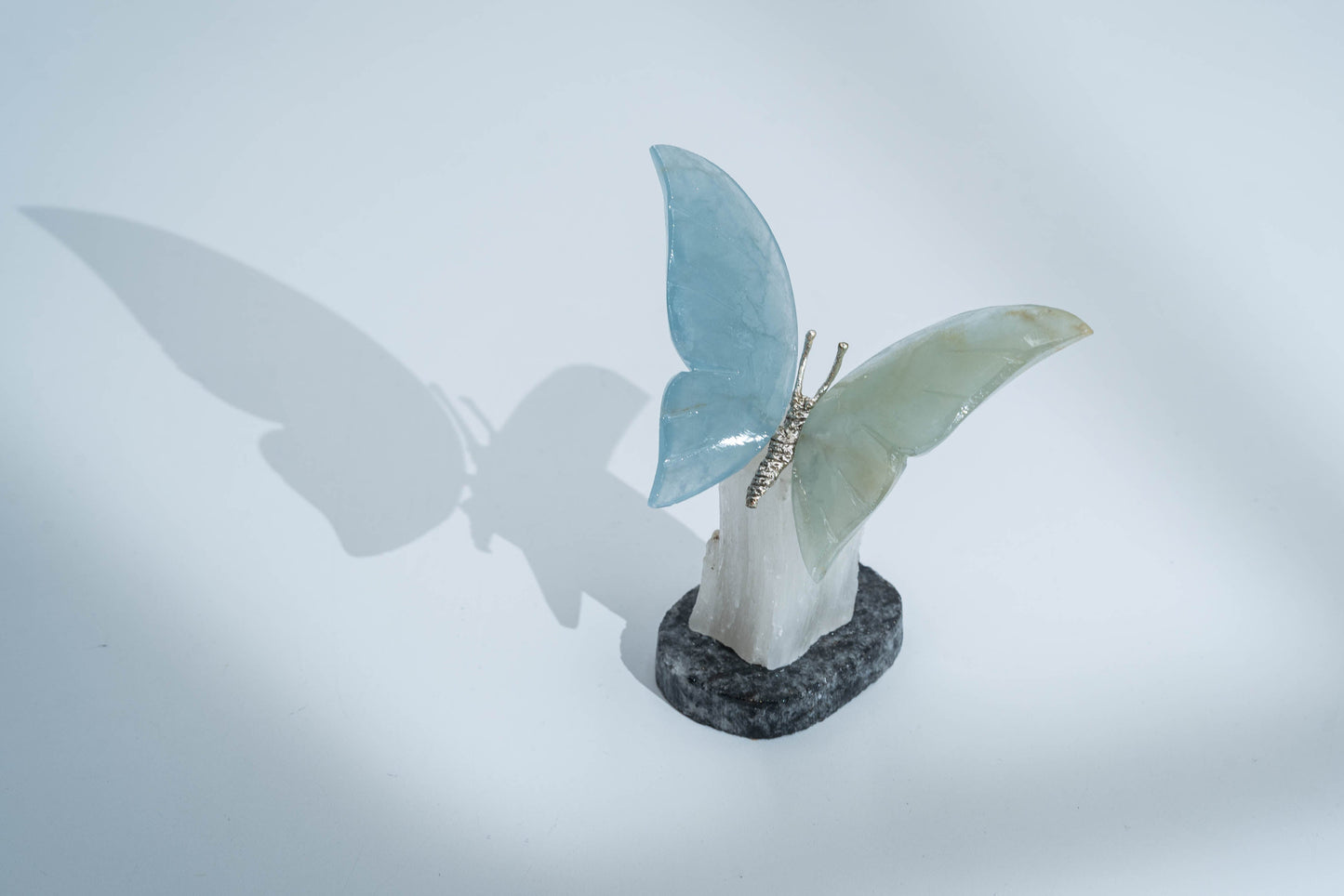 Butterfly on Natural Stone Base