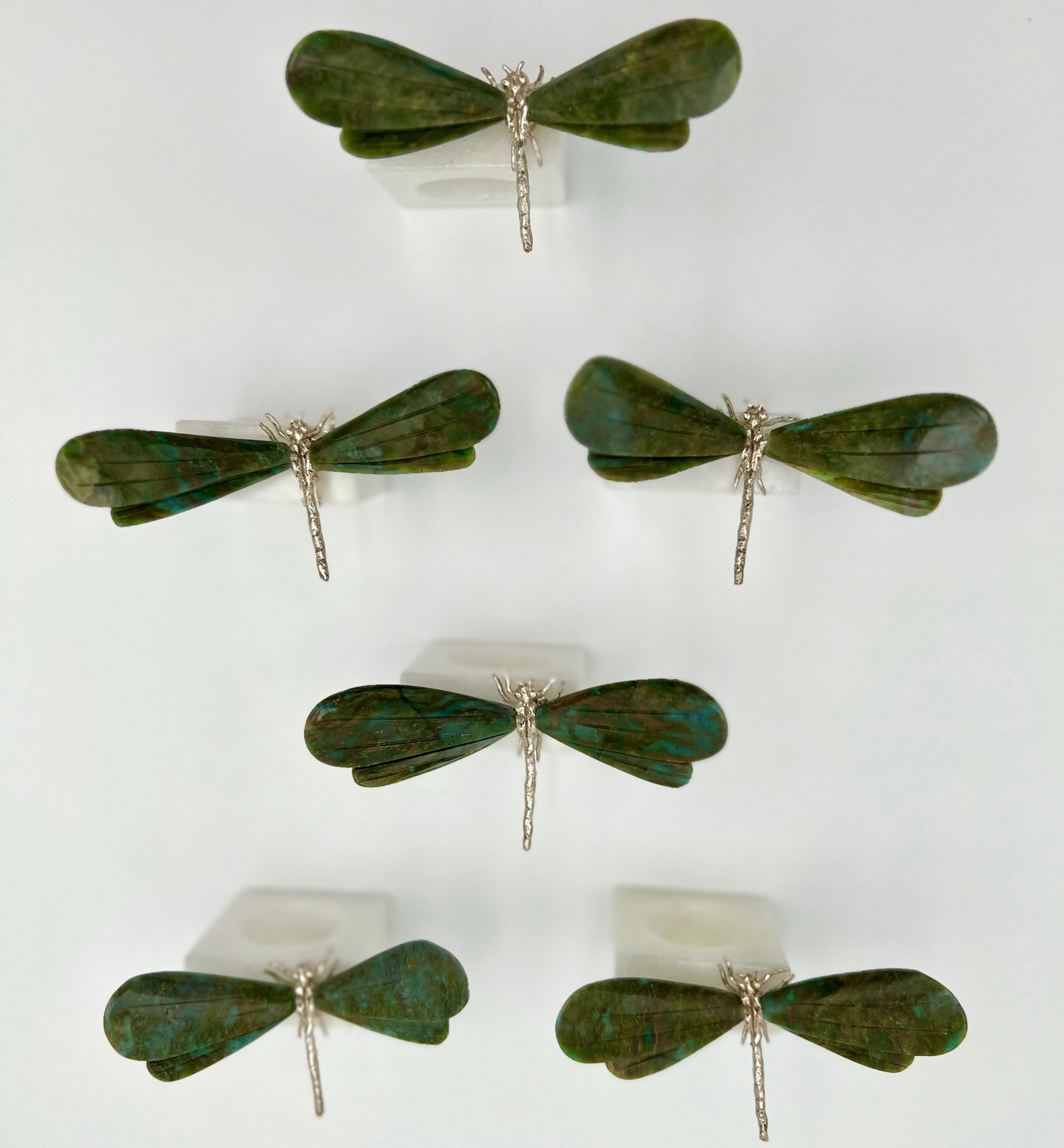 Handcrafted Natural Stone Napkin Rings (sets of 6)