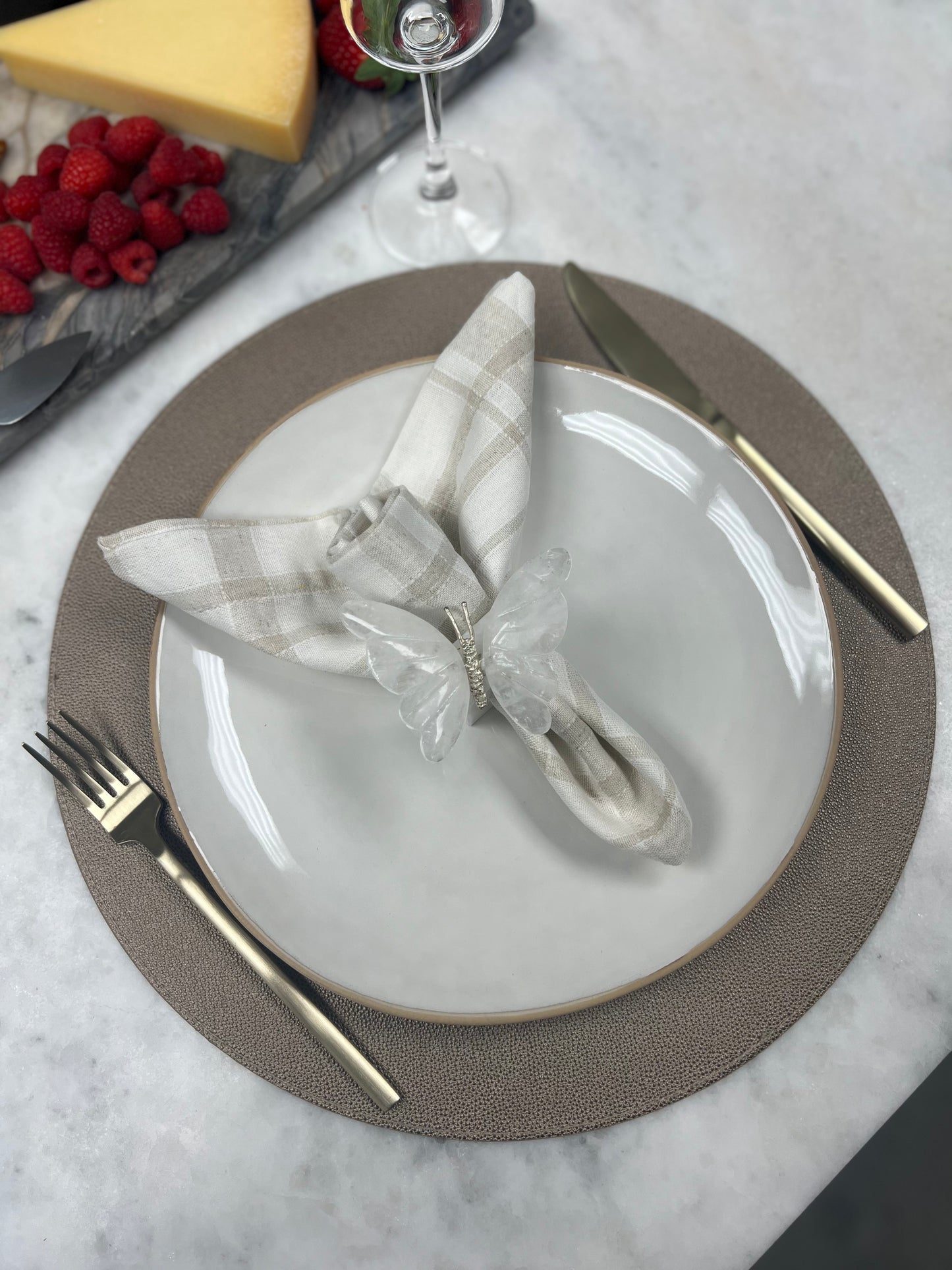 Handcrafted Natural Stone Napkin Rings (sets of 4 and 6)