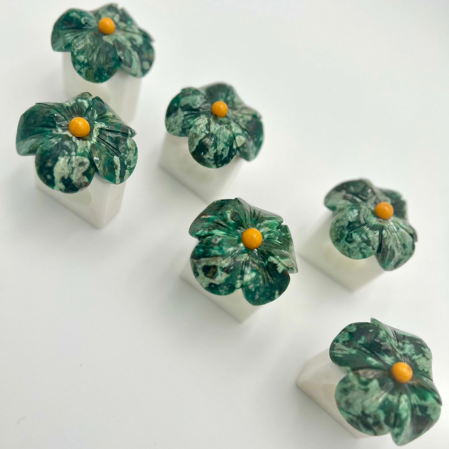 Handcrafted Natural Stone Napkin Rings (sets of 6)