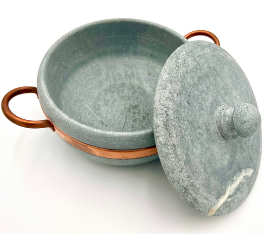 Soapstone Pot with Lid - Small or Medium