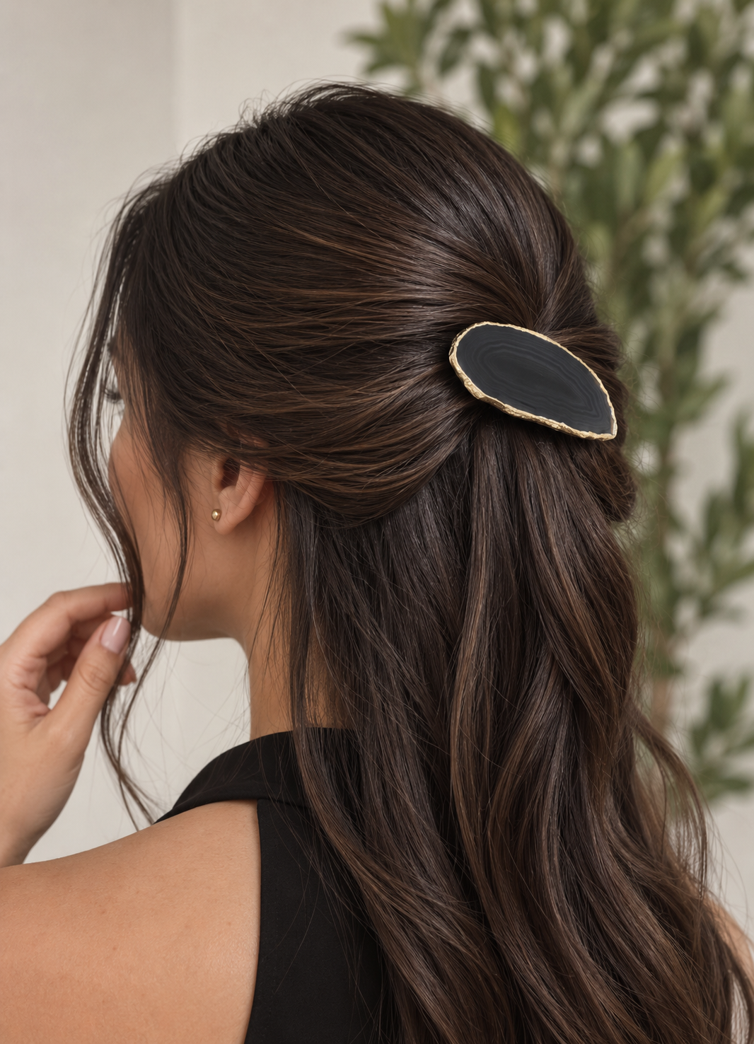 Agate Hair Clip