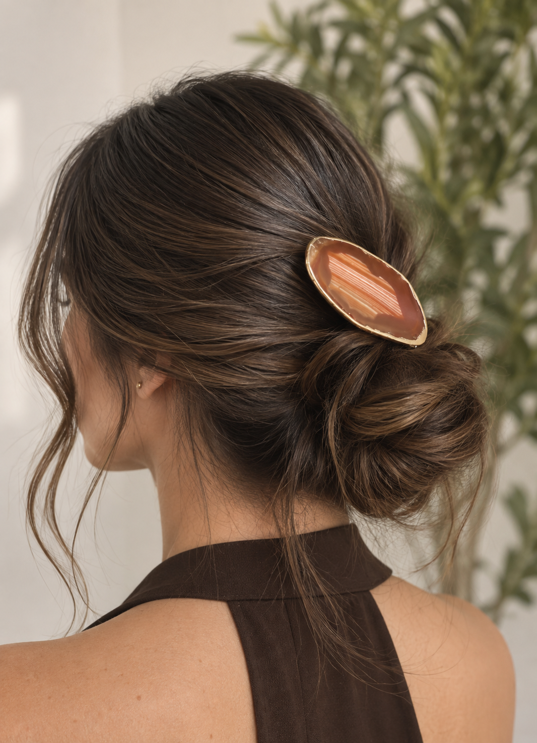 Agate Hair Clip
